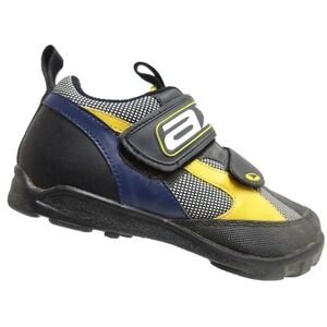 AXO Mountain Leather Cycling Black/Blue/Yellow Sz 6 (38 EU) Women Athletic Sneak